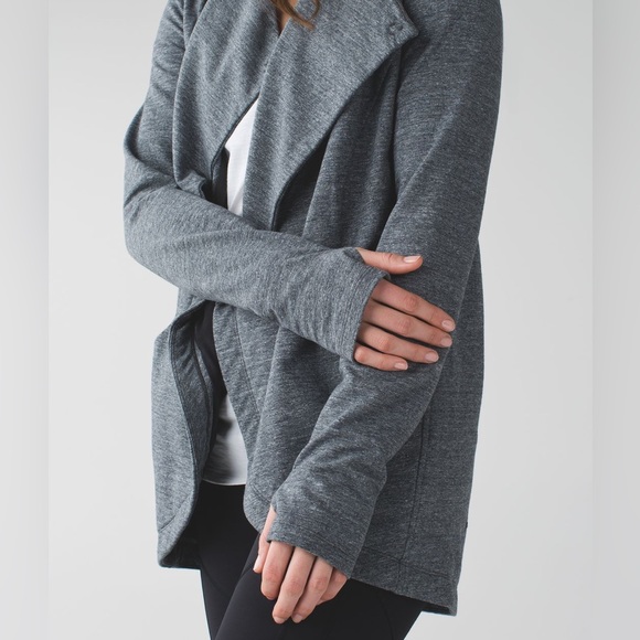 Lululemon That's A Wrap Heathered Snow Slub Coal - Picture 3 of 17